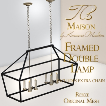 TB Maison Framed Lamp Double